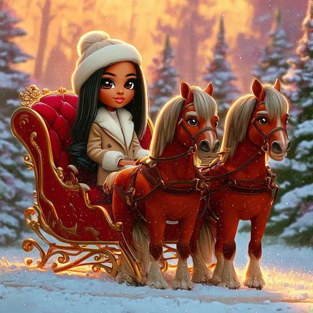 ChiChi’s Christmas Sleigh Time With the Clydesdales Stickers